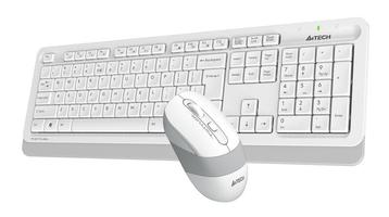 Комплект клавиатура+мышь Fstyler FG1010 клавиатура бел./сер. мышь USB беспроводная Multimedia WHITE A4TECH 1147575 цена, купить