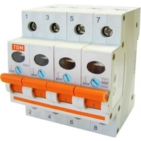 Выключатель нагрузки модульный (мини-рубильник) ВН-32 4P 100A | SQ0211-0039 TDM ELECTRIC четырехполюсный цена, купить