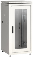 Шкаф сетевой 19дюйм ITK LINEA N 24U 600х600 мм стеклянная передняя дверь, задняя металлическая серый - LN35-24U66-GM IEK (ИЭК)