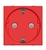 Розетка SCHUKO с заземлением для специальных сетей, со шторками, 16А / 250В, серия Zenit, цвет красный | 2CLA228800N7001 ABB N2288 RJ