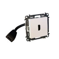 Розетка HDMI Valena LIFE с предварительно подкл. разъемом лиц. панелью бел. Leg 753175 Legrand
