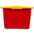 Ящик для игрушек на колесах 60x40.4x28 см 44 л пластик с крышкой цвет красно-жёлтый MARTIKA