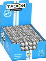 Батарейка щелочная (алкалиновая) LR03-4S promo-box (96/384/36864) (AAA) | Б0017349 ТРОФИ Элемент питания алкалиновый купить в Москве по низкой цене