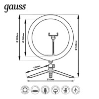 Светильник кольцевой светодиодный Gauss Ring Light Ø30 см с пультом управления