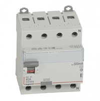 Выключатель дифференциальный (УЗО) DX3-ID 4п 40А 300мА тип AC | 411723 Legrand тока АC N справа цена, купить