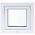 Окно пластиковое ПВХ Veka одностворчатое 620х600 мм (ВхШ) правое поворотно-откидное однокамерный стеклопакет белый/белый