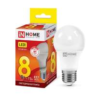 Лампа светодиодная LED-A60-VC 8Вт 230В Е27 3000К 720Лм | 4690612024004 IN HOME
