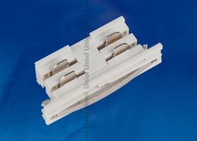 Соединитель для 2-х шинопроводов прямой внутренний Трехфазный белыйUBX-A11 WHITE 1 POLYBAG - 09741 Uniel UBX-A11 цена, купить