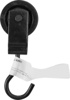 Блок для троса одинарный с крюком и металлическим шкивом 40-50 мм