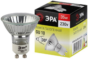 Лампа галогенная 35Вт 220В GU10 JCDR (MR16) | C0027385 ЭРА (Энергия света)