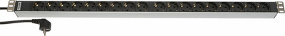 Блок розеток SHT-18SH-2.5EU розеток, 18 16 A, шнур 2.5м (945 x 44.4 мм) | 29293 Hyperline