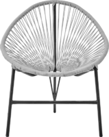 Садовый стул без подушки Acapulco 73x88x83 см сталь/искусственный ротанг светло-серый