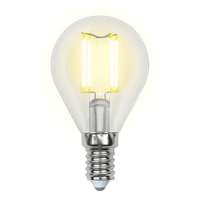 Лампа светодиодная диммируемая LED-G45-5W/WW/E14/CL/DIM GLA01TR форма "шар" прозр. Air свет теплый бел. 3000К упак. картон Uniel UL-00002866