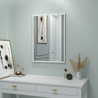 Зеркало декоративное Вега прямоугольник 50x70 см цвет белый антик INSPIRE