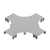 Крышка к разветвителю крестообразному горизонтальному лотку ПЛК 300, толщ. 1,2 мм, Сендзимир цинк | КХРП-300-1,2-R100-СЦ Ostec