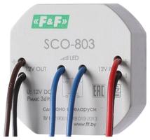 Регулятор освещенности SCO-803 (для светодиод. лент и ламп напряжением 12В DC; регулировка/вкл./выкл. одной кнопкой 2А IP20) F&F EA01.006.002 Евроавтоматика ФиФ