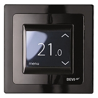 Терморегулятор электронный программируемый DEVIreg Touch 16A сенсорный черный - 140F1069 с комбинацией датчиков цена, купить