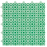 Покрытие садовое из ЭКО-пластика, 34х34 см, цвет зелёный/терракот, 9 шт.