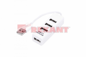 Разветвитель USB на 4 порта белый | 18-4103-1 REXANT купить в Москве по низкой цене