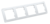 Рамка четырёхместная, скрытой установки, цвет белый | Р404 HEGEL