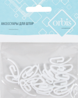 Крючок-улитка для штор на алюминиевый потолочный карниз цвет белый 20 шт. ORBIS