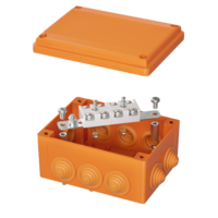 Коробка распределительная пластиковая FS с кабельными вводами и клеммниками IP55,150х110х70мм,4р, 450V,20A,10мм.кв, нерж.контакт | FSK21410 DKC (ДКС)
