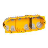 Встраиваемая коробка Batibox - трехмодульная энергосберегающая глубина 40 мм | 080023 Legrand установочная 1П эф 3п цена, купить