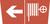 Этикетка самоклеящаяся 350х130мм &quot;Пожарный кран/стрелка налево&quot; SSA-101 INFO-SSA-106 ЭРА Б0048475 (Энергия света)