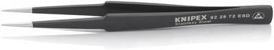 Пинцет ESD захватный прецизионный гладкие губки американской формы длинные кончики антистатический L-135 мм нержавеющая хромоникелевая сталь хромированный KN-922872ESD KNIPEX