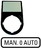 Шильдик (MAN-0-AUTO) с держателем 30х50, цвет черный, M22S-ST-GB12 - 216501 EATON