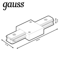 Коннектор для соединения трековых шинопроводов Gauss цвет чёрный аналоги, замены