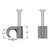 Скоба с гвоздем для крепления кабелей круглого сечения, 7-10, цвет серый (упак.100шт) | 262215 Haupa