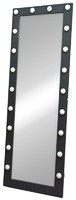 Гримерное зеркало напольное с подсветкой Континент 20 ламп цвет черный 60х175 см