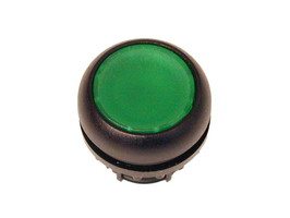 Головка кнопки без фиксации зеленый черное лицевое кольцо, M22S-D-G - 216597 EATON плоская P67 IP69K цена, купить