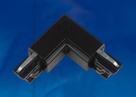 Соединитель для шинопровода осветительного L-образный. внутренний, трехфазный, черный. UBX-A22 BLACK 1 POLYBAG | 09766 Uniel Коннектор светильников цена, купить