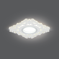 Светильник светодиодный Backlight ИВО 3Вт 3000К GU5.3 квадрат. узор бел. GAUSS BL131 LED точечный 3W встраиваемый цена, купить