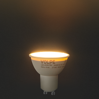 Лампа Volpe GU10 7 Вт DIM JCDR матовая 700 Лм теплый свет Uniel
