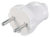 Вилка штепсельная белая 6А - EVP20-06-01-K01 IEK (ИЭК)