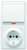 БЭЛЛА Блок БКВР-056 Выключатель одноклавишный с подсветкой + розетка заземлением белый Кунцево Электро 5821