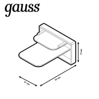 Заглушка для трековых шинопроводов Gauss цвет чёрный