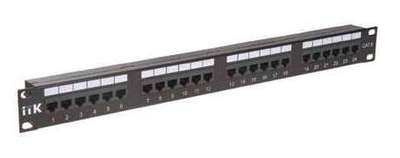 Патч-панель ITK 2 юнита категория 6 UTP 48 портов (Dual) с кабельным органайзером - PP48-2UC6U-D05-1 IEK (ИЭК) 2U Dual) цена, купить