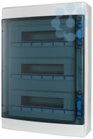 Шкаф навесной IP65, 3 ряда 54 модуля, профессиональная серия, прозрачная дверь, N/PE клеммы в комплекте, IKA-3/54-ST - 174202 EATON Бокс аналоги, замены