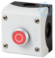 Красная кнопка в корпусе, 1НО+1НЗ, M22-D-R-X0/KC11/I - 216521 EATON аналоги, замены