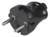 Вилка штепсельная черная 6А IEK (ИЭК) EVP20-06-01-K02
