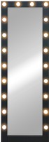 Гримерное зеркало напольное с подсветкой Континент 20 ламп цвет черный 60х175 см аналоги, замены