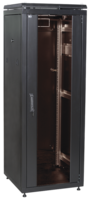 Шкаф сетевой 19дюйм ITK LINEA N 28U 600х800 мм стеклянная передняя дверь, задняя металлическая черный - LN05-28U68-GM IEK (ИЭК) цена, купить