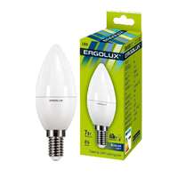 Лампа светодиодная LED-C35-7W-E14-6500K "Свеча" 172-265В Ergolux 12874 купить в Москве по низкой цене