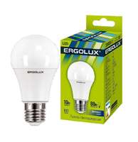 Лампа светодиодная LED-A60-10W-E27-6500K грушевидная ЛОН 172-265В Ergolux 12879 купить в Москве по низкой цене