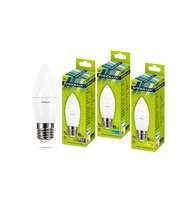Лампа светодиодная LED-C35-9W-E27-4К Свеча 9Вт E27 4000К 172-265В Ergolux 13171 купить в Москве по низкой цене