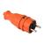 Вилка оранжевая каучуковая прямая 230В 2P+PE 16A IP44 EKF PRO | RPS-011-16-230-44-ro